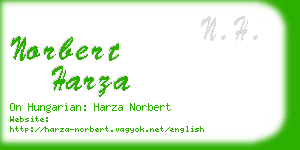 norbert harza business card